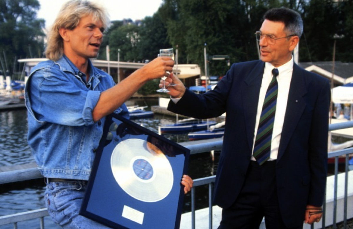 Matthias Reim und sein Vater Georg Friedrich Reim stehen nebeneinander