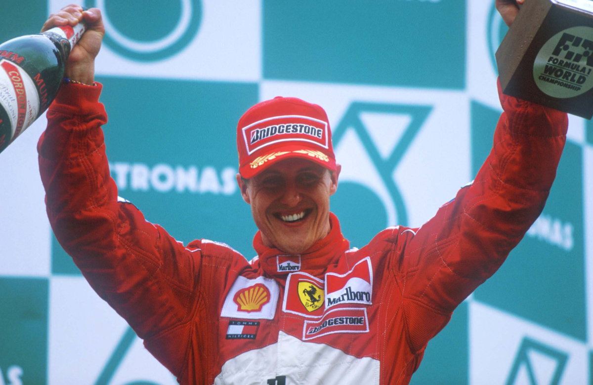Michal Schumacher jubelt