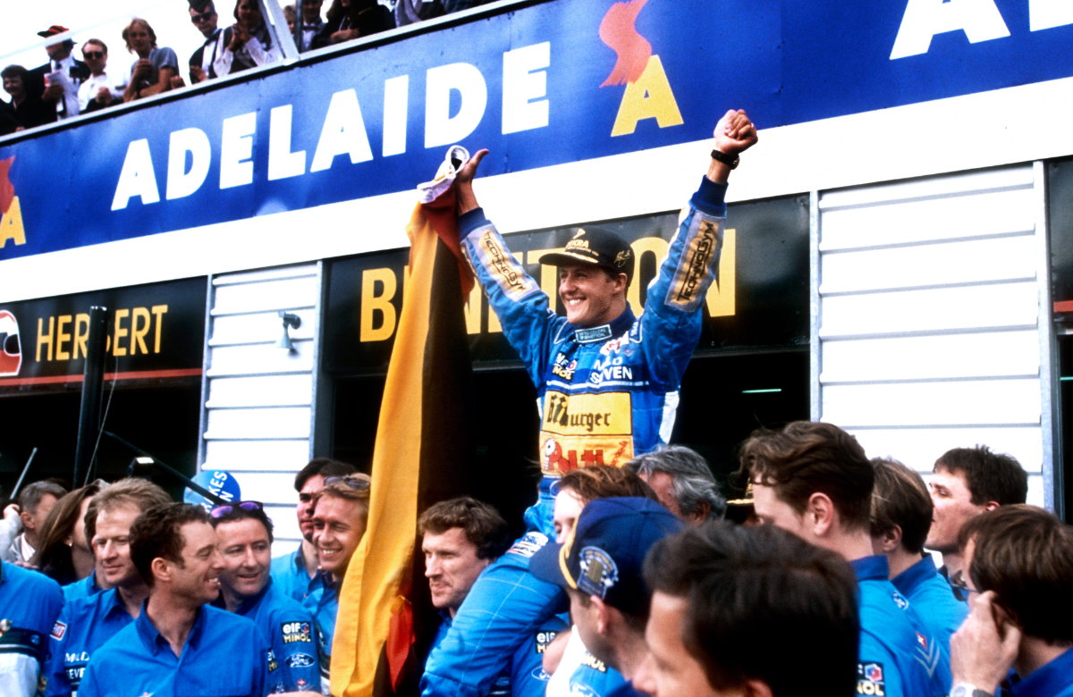 Michal Schumacher gewinnt ersten Weltmeistertitel in Australien 1994