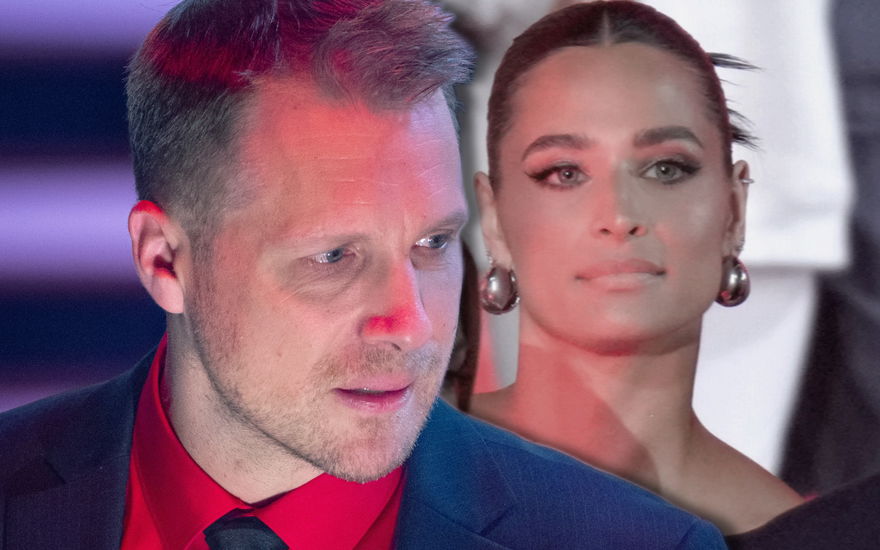 Oliver Pocher sieht fassungslos aus, Amira Pocher wirkt enttäuscht