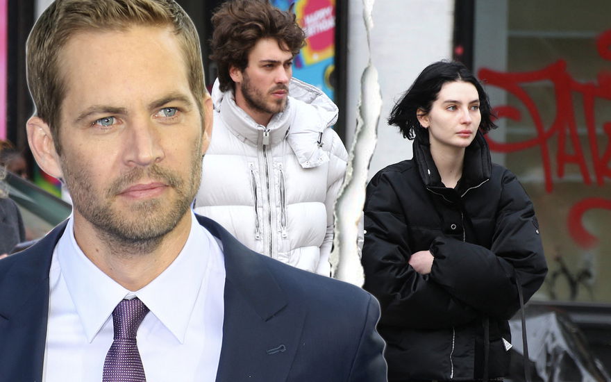 Fotomontage: Paul Walker vor Meadow Walker und Louis Thornton-Allan mit Riss