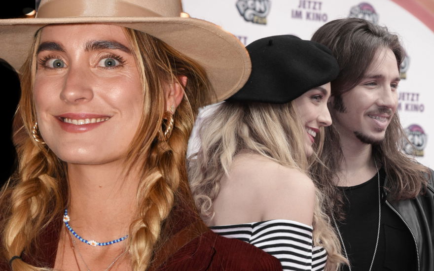 Verena Ofarim lächelt mit Hut, Verena Ofarim posiert mit Gil Ofarim