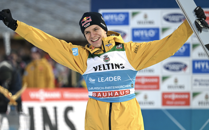 Andreas Wellinger freut sich