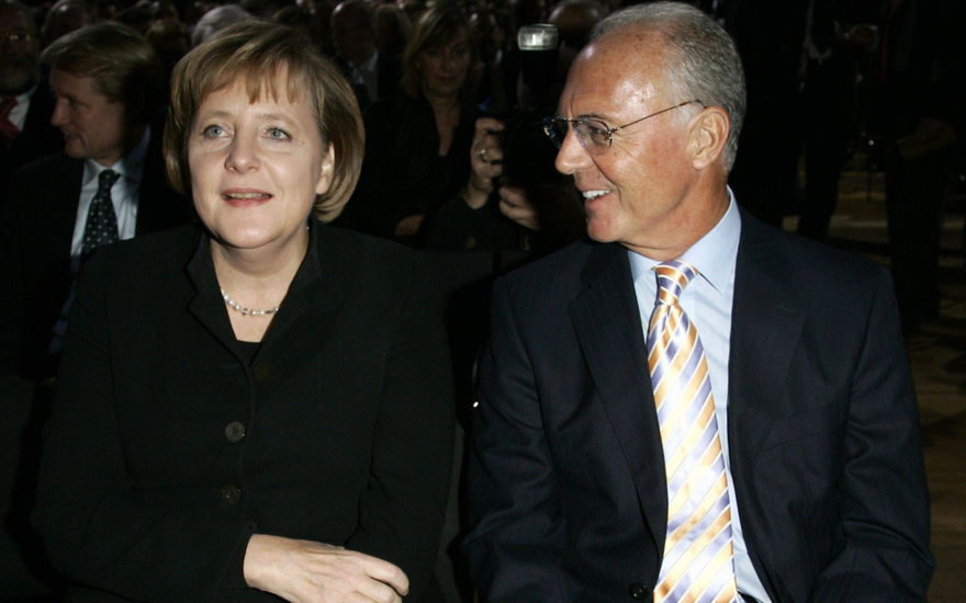 Angela Merkel mit Franz Beckenbauer
