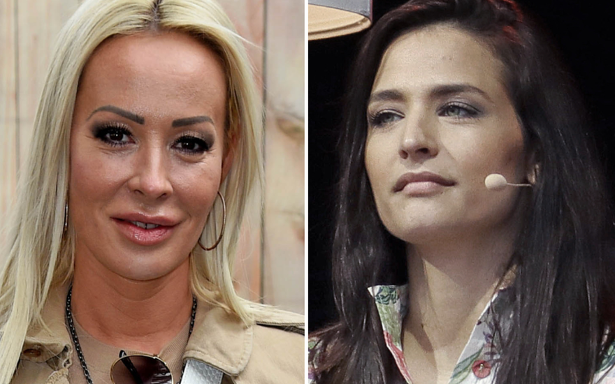 Cora Schumacher lächelt, Amira Pocher ernst