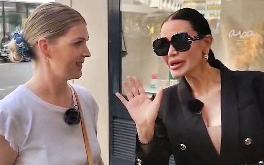 Djamila Rowe und Kandidatin Lisa aus Frankfurt bei "Shopping Queen"