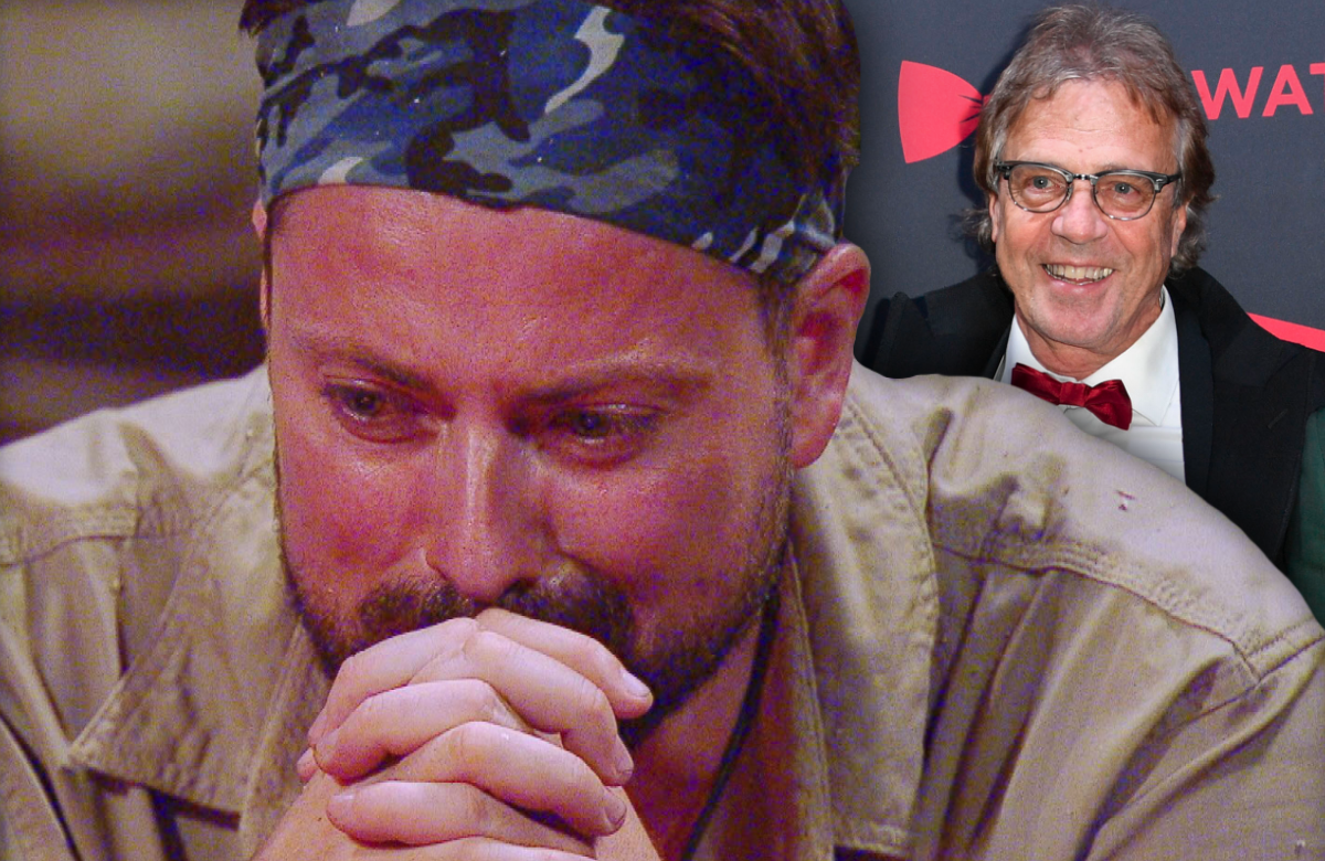 Felix von Jascheroff im Dschungelcamp - im Hintergrund Vater Mario von Jascheroff
