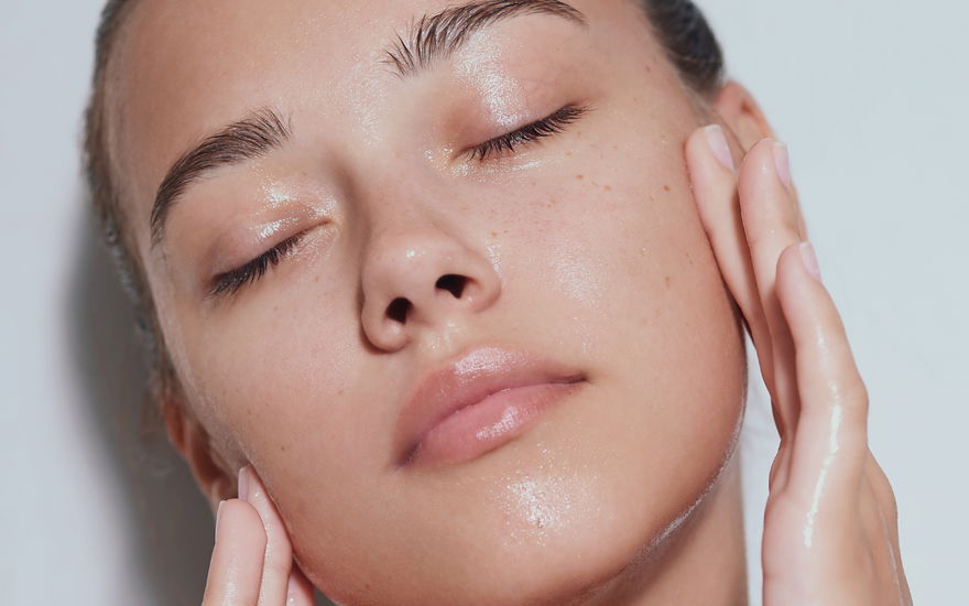 Frau glatte Haut ANti-Aging