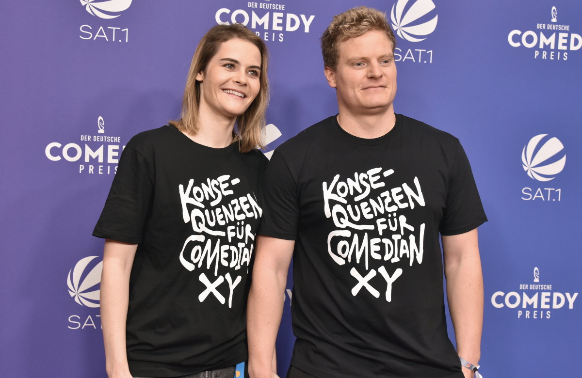 Hazel Brugger und Thomas Spitzer beim Comedy Preis