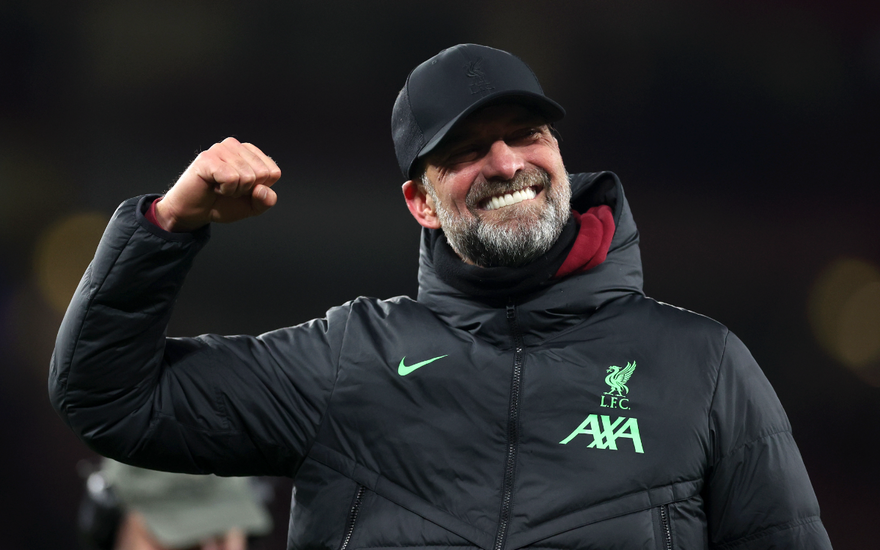 Jürgen Klopp mit Siegerpose