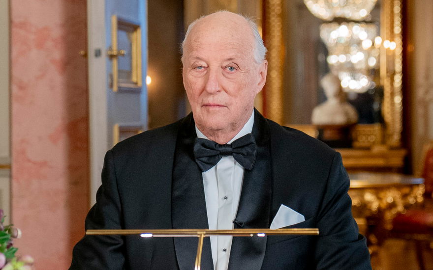 König Harald bei seiner Neujahrsansprache.