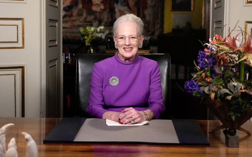 Königin Margrethe bei der Neujahrsansprache 2023/2024.
