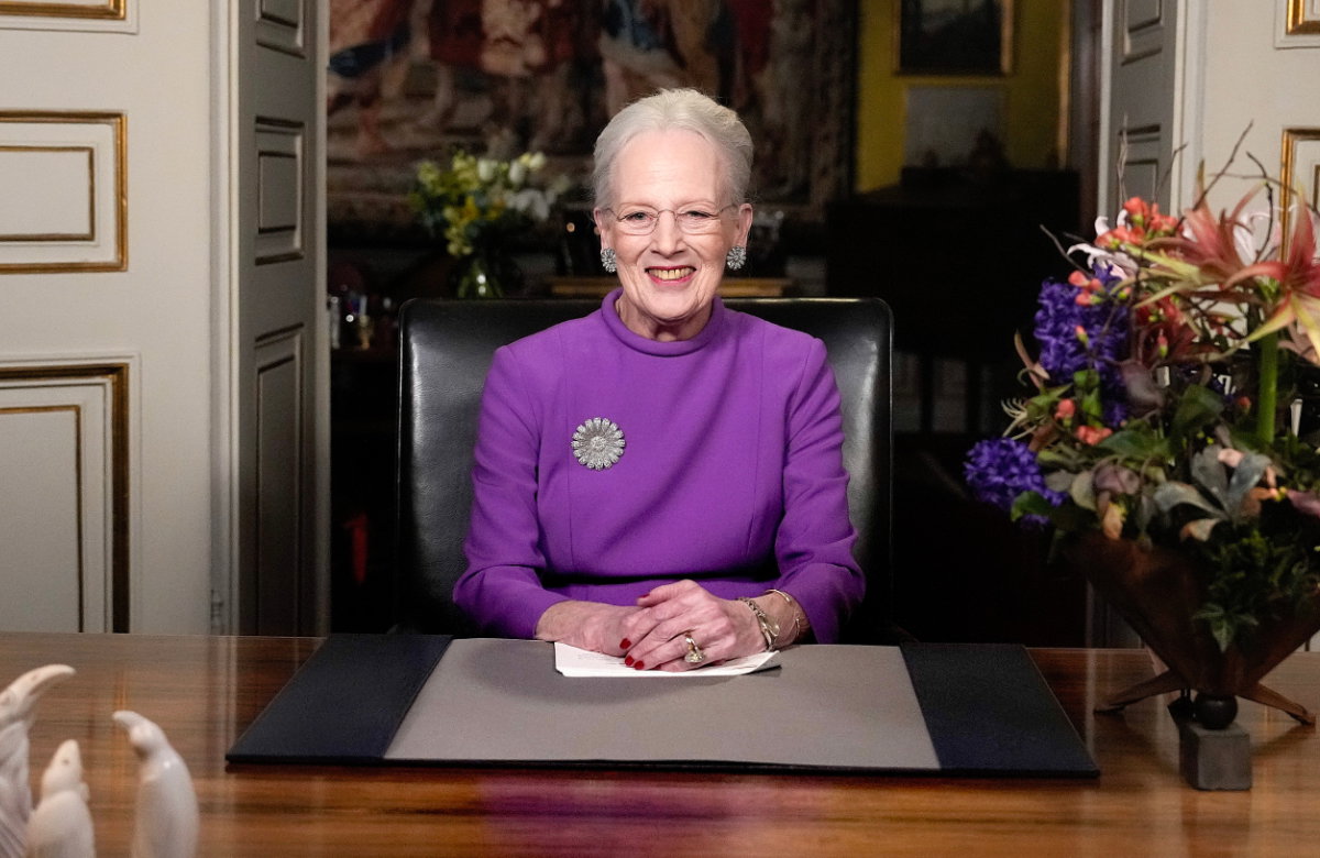 Königin Margrethe bei der Neujahrsansprache 2023/2024.