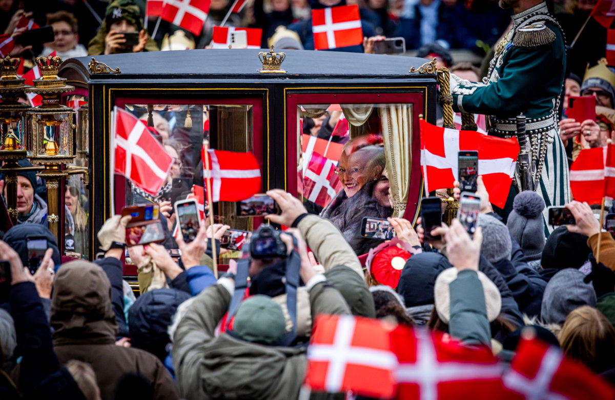 Königin Margrethe in einer Kutsche am 14. Januar 2014.