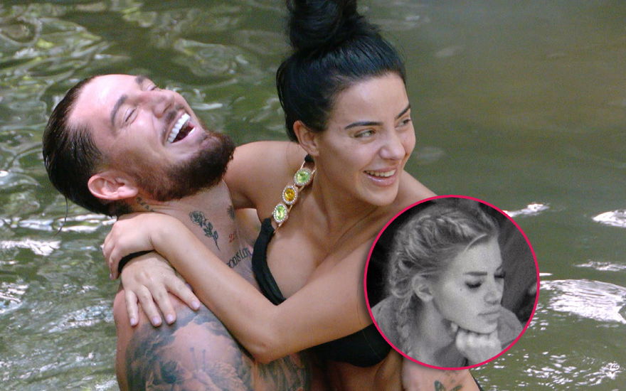 Mike Heiter und Leyla Lahouar turteln im Dschungelcamp, Kim Virginia Hartung sieht traurig aus