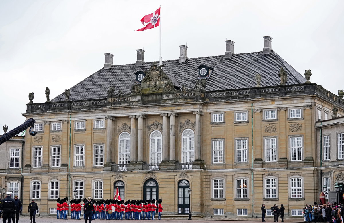 Schloss Amalienborg vor der Abdankung von Königin Margrethe.