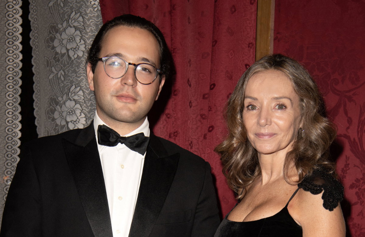 Prinz Boris von Bulgarien und seine Mutter Prinzessin Miriam.
