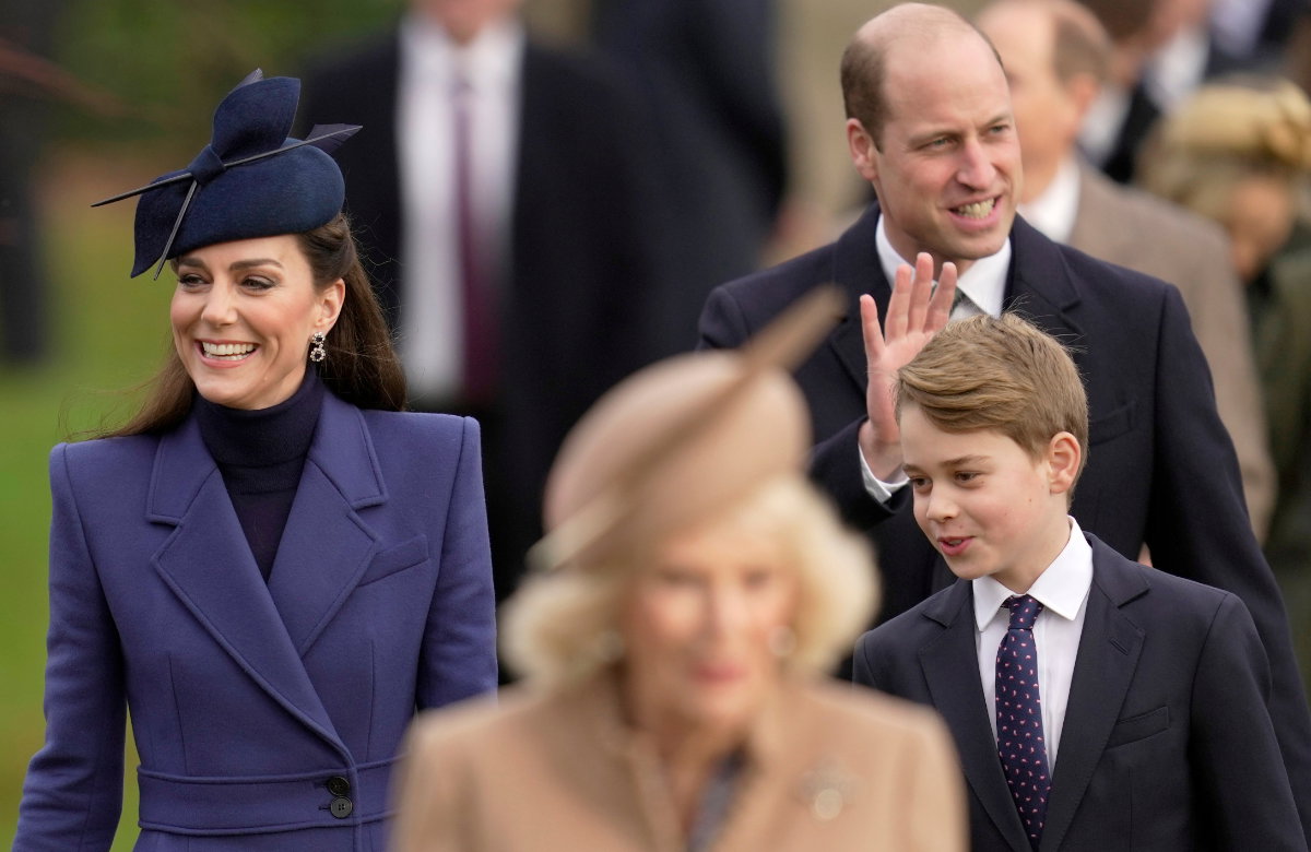 Prinzessin Kate, Prinz William und ihr gemeinsamer Sohn Prinz George.