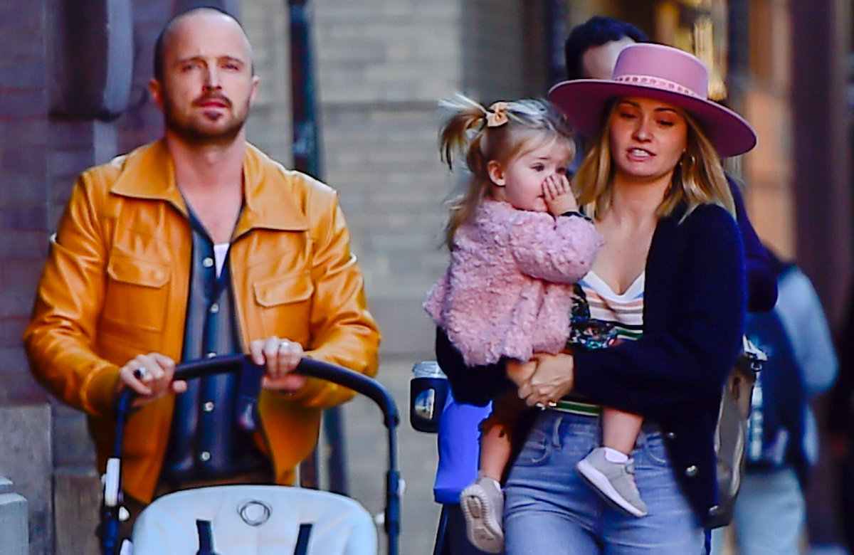 Aaron Paul, Lauren Parsekian und Tochter Story Annabelle Paul