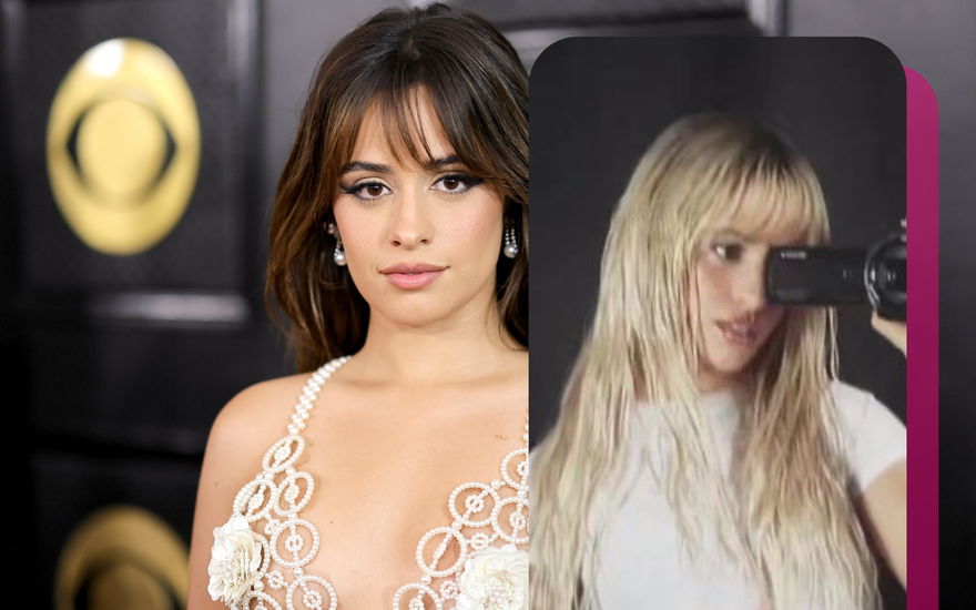 Camila Cabello mit braunen und platinblonden Haaren