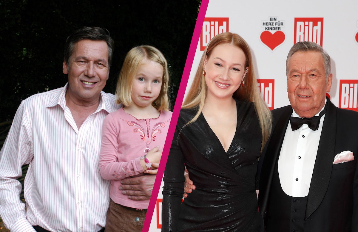 Collage Roland Kaiser und Tochter Annalena früher und heute