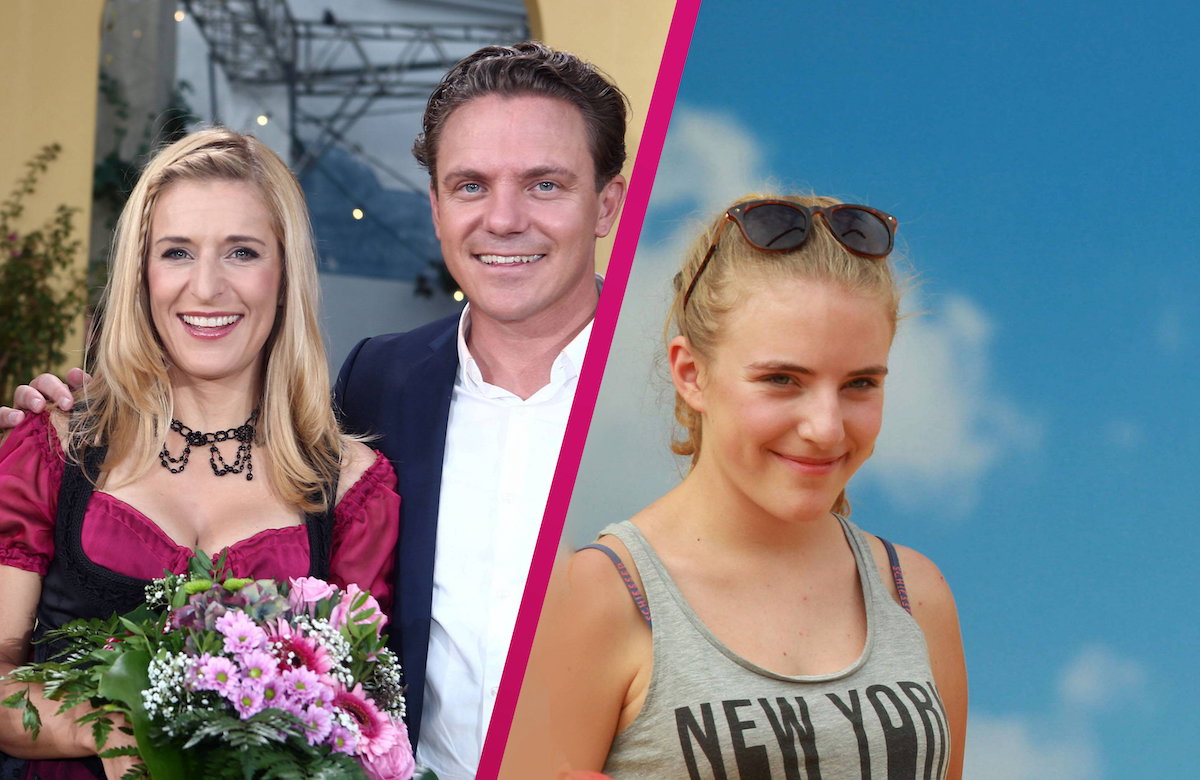 Collage Stefanie Hertel und Stefan Mross mit Johanna Mross