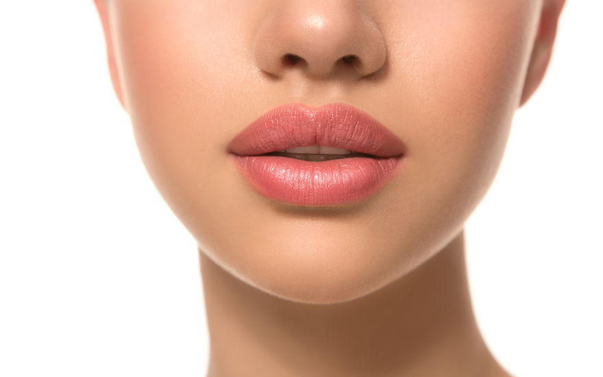 Frau perfekte Lippen