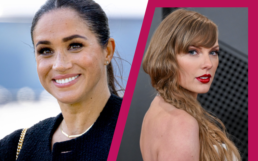 Herzogin Meghan lacht, Taylor Swift ernst