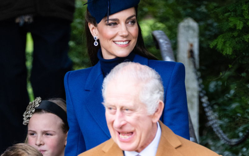 König Charles und Prinzessin Kate, Weihnachten 2023.