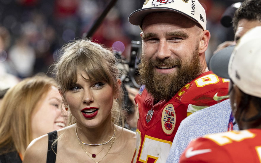 Taylor Swift und Travis Kelce nach dem Super Bowl 2024