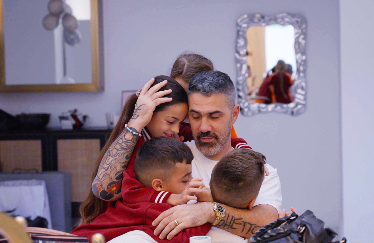 Bushido kuschelt mit seinen Kindern