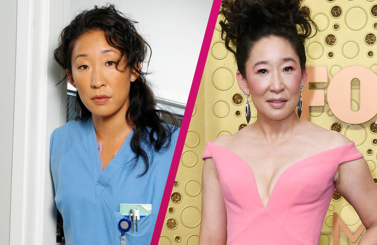 Collage Sandra Oh früher und heute