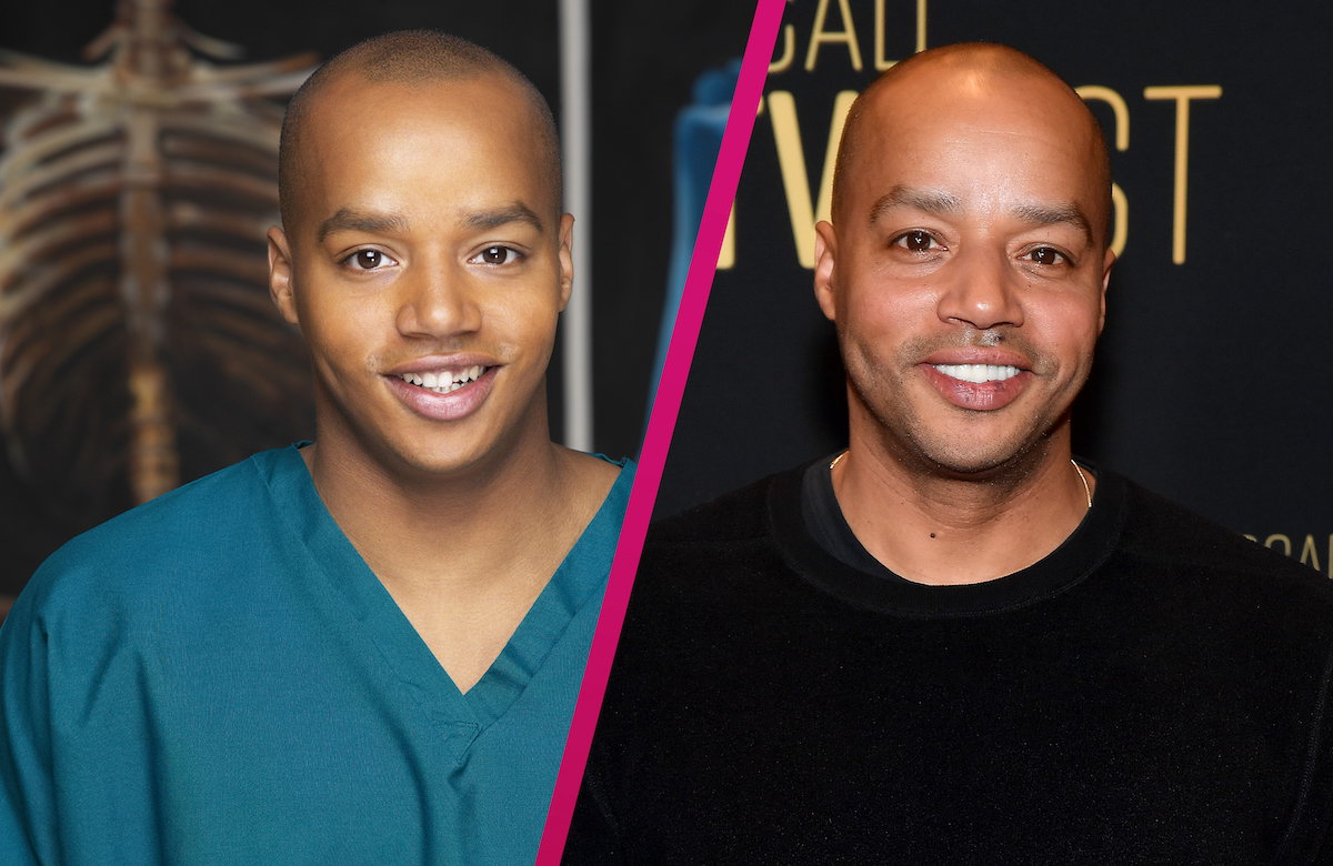 Collage Donald Faison früher heute