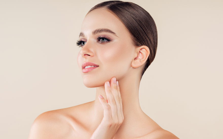 Frau perfektes make-up