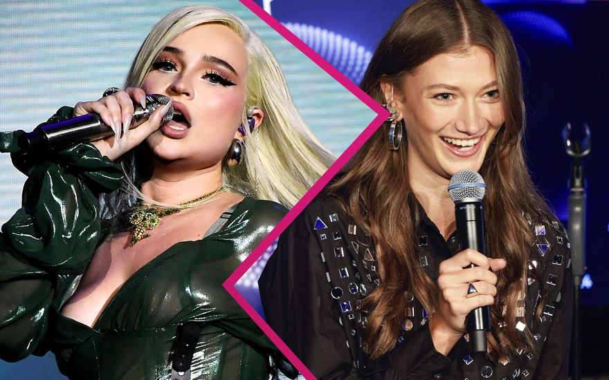 Kim Petras und Leony mit Blitz in der Mitte