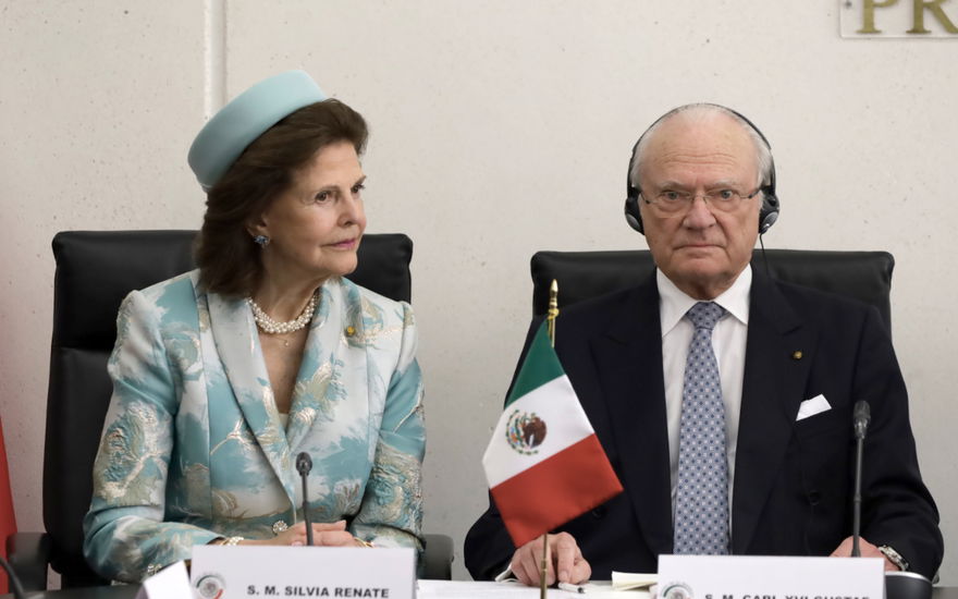 Königin Silvia und König Carl Gustaf in Mexico City
