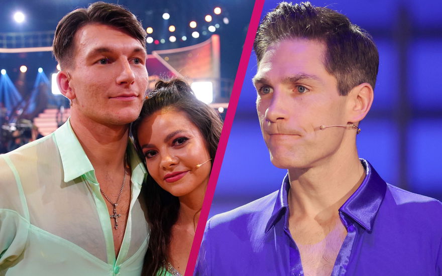 Mikaela Tatarkin und Maria Clara Groppler nach ihrem "Let's Dance"-Exit, Christian Polanc sieht traurig aus