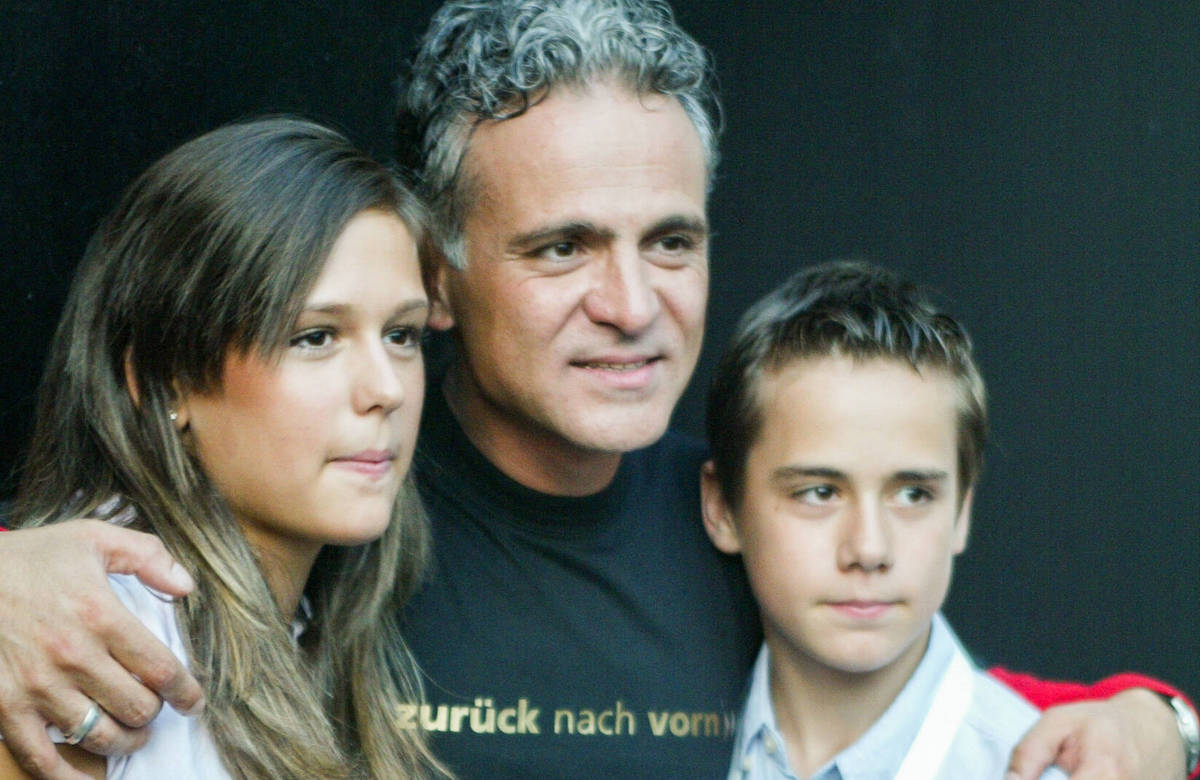 Nino de Angelo 2003 mit Tochter Louisa und Sohn Luca