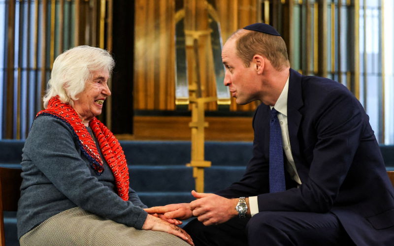 Prinz William in einer Synagoge, 2024.