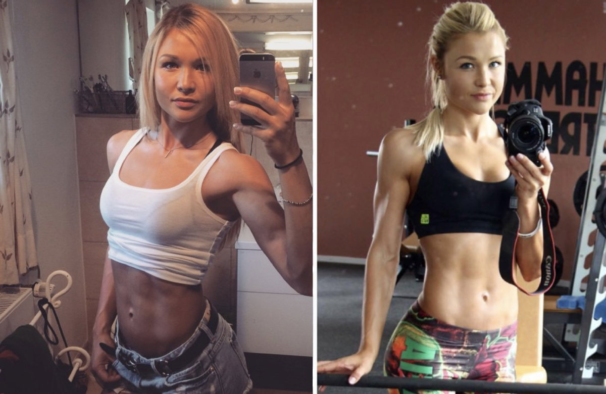 Sophia Thiel macht Spiegel-Selfies bauchfrei im Juni und Juli 2015