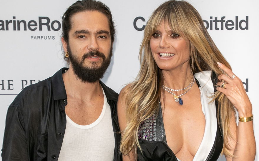 Tom Kaulitz und Heidi Klum posieren zusammen