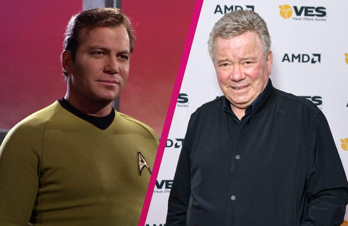 Collage William Shatner früher und heute