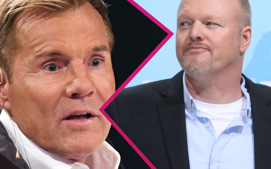 Dieter Bohlen und Stefan Raab schauen ernst