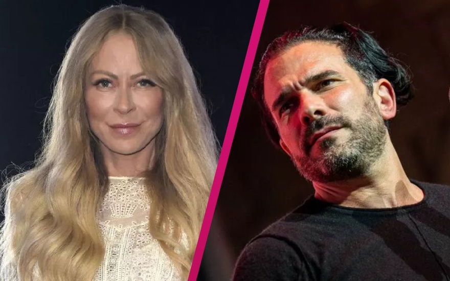 Jenny Elvers und Marc Terenzi Collage beide gucken ernst