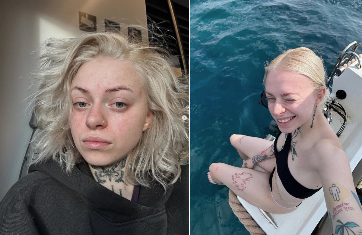 Influencerin Kiri macht Selfies