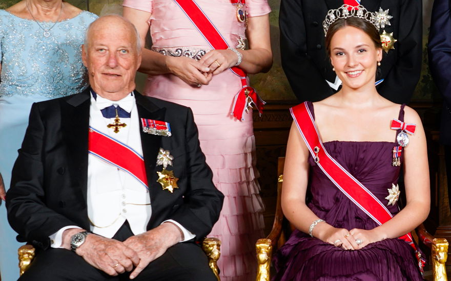 König Harald von Norwegen und seine Enkelin Prinzessin Ingrid Alexandra.