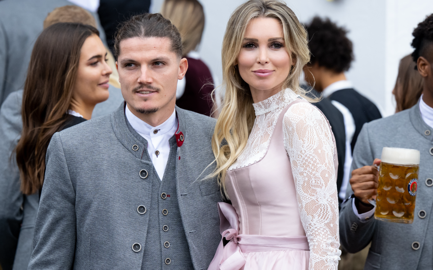 Marcel Sabitzer und Katja Kühne beim Oktoberfest 2022