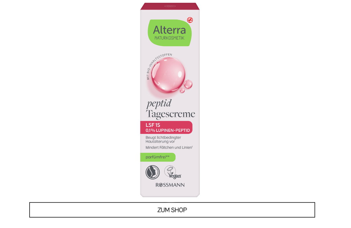 Tagescreme von Alterra mit Peptiden