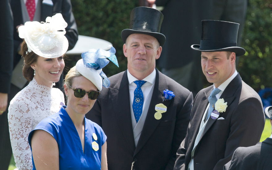 Prinzessin Kate und Prinz William mit Zara und Mike Tindall.