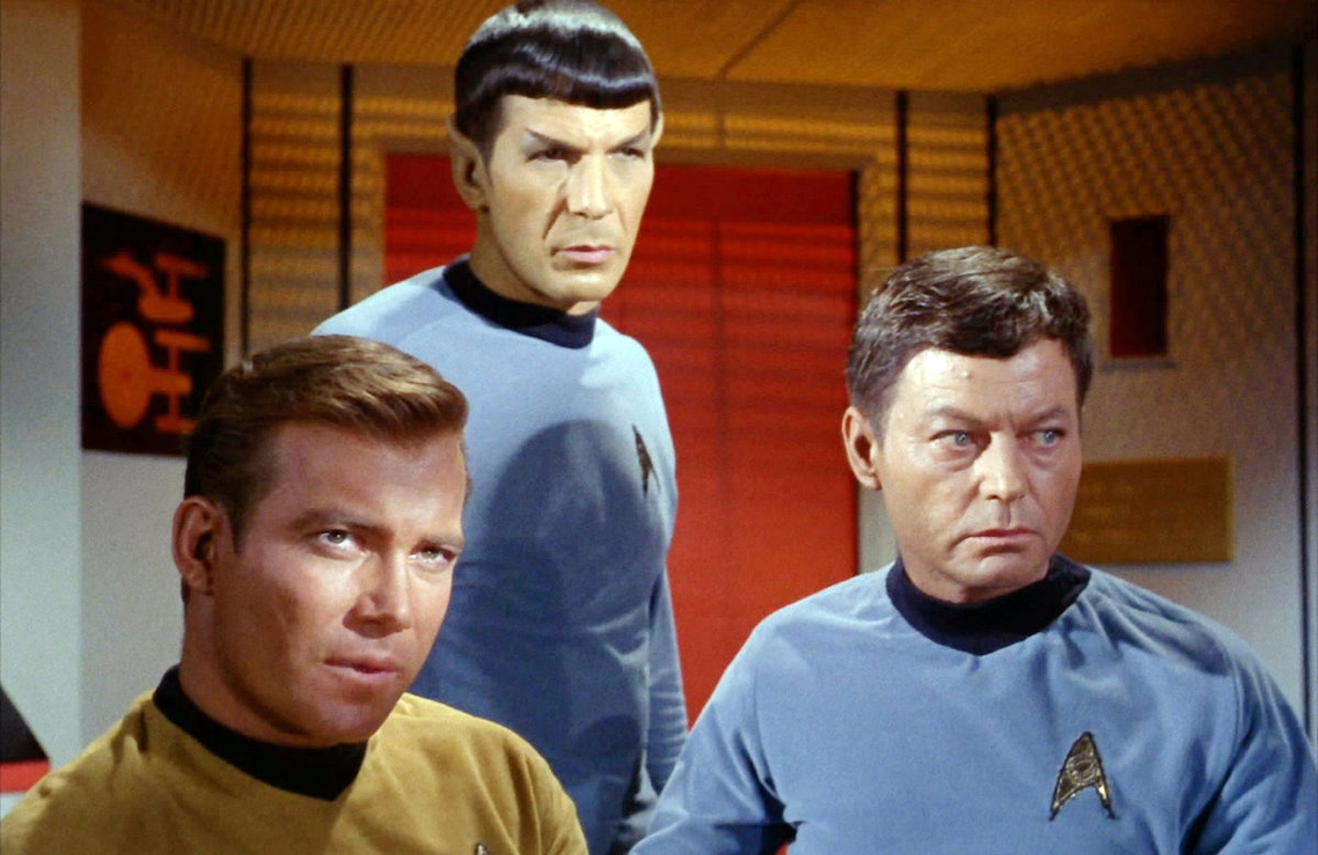 Raumschiff Enterprise, StarTrek, mit William Shatner, Leonard Nimoy und DeForest Kelley